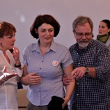 (zleva) Eliška Slovíková, Natalia Chirilenco, Jiří Slovík
